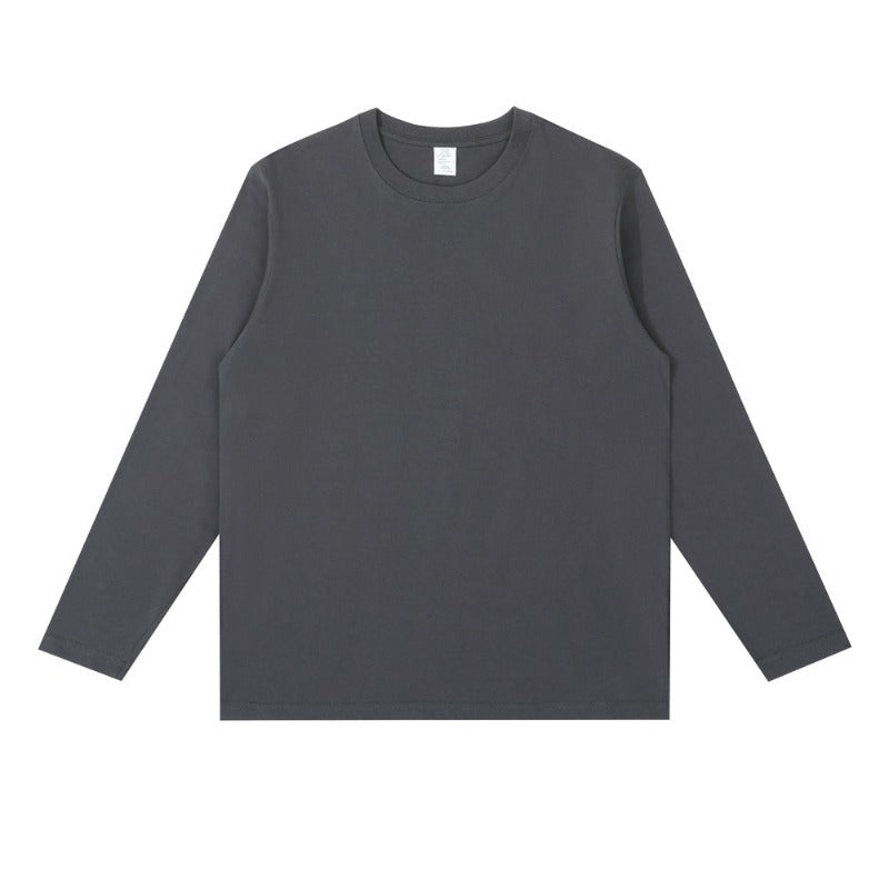 Pure Cotton Round Neck Long-sleeved T-shirt