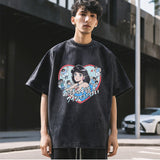 Mens Vintage T Shirt Summer Short Sleeve T-Shirt for Men and Women