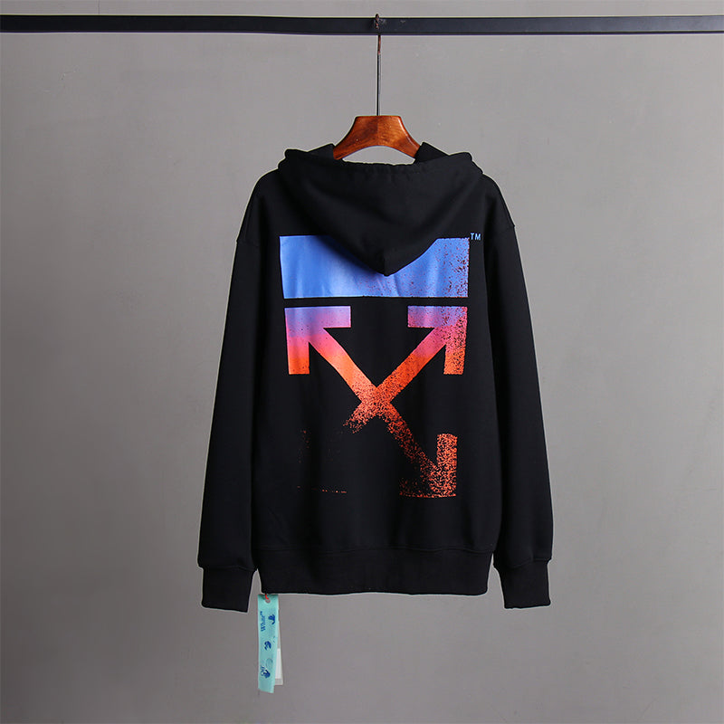OW Hoodie Colorful Graffiti Long Sleeves