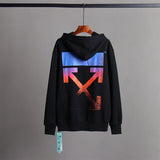 OW Hoodie Colorful Graffiti Long Sleeves
