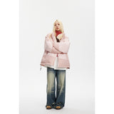 Unisex Coat Loose Thick Stand Collar Winter Cotton Dress