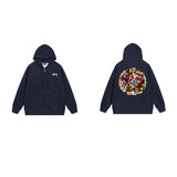 Stussy Hoodie Zip-Up Cardigan Fleece Hooded Sweater