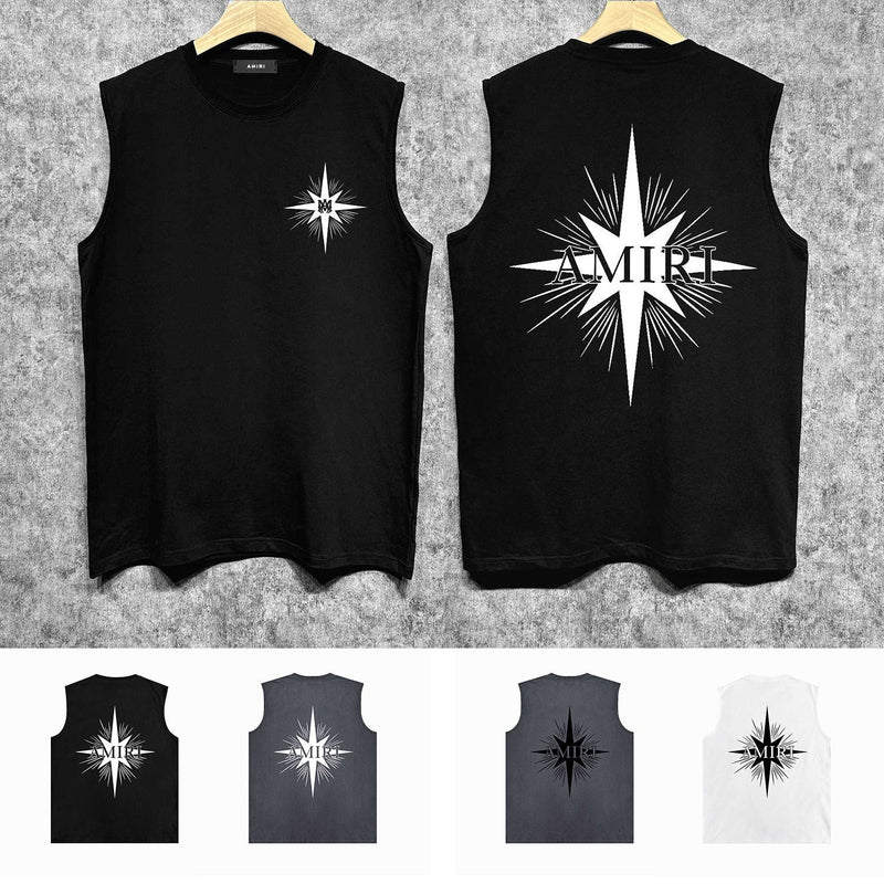 Amiri tank top star shield print