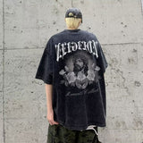 Men T Shirt Oversize Distressed Fashion Brand Short Sleeve