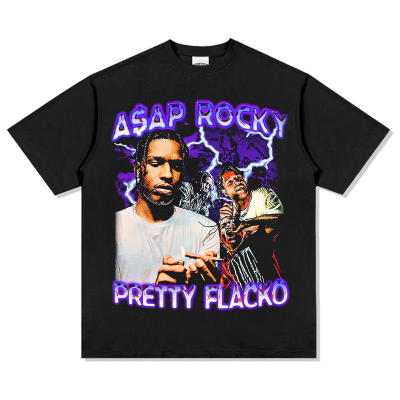 ASAP rocky purple lightning t-shirt