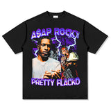 ASAP rocky purple lightning t-shirt