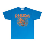 Rhude T Shirts Printed Trendy Pure Cotton