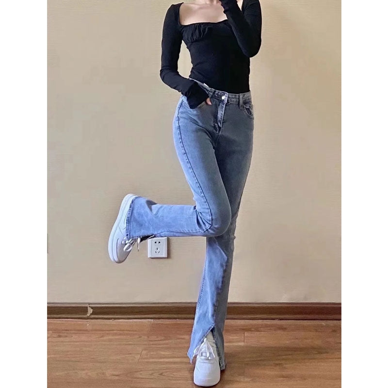 Women Jeans Slimming Stretch Flared Pants
