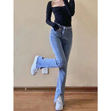 Women Jeans Slimming Stretch Flared Pants