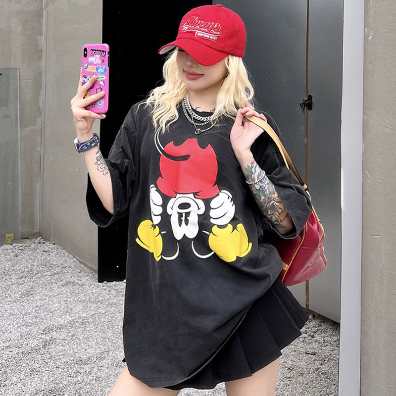 Unisex T-Shirts VINTAGE Disney Mickey Loose Short Sleeves