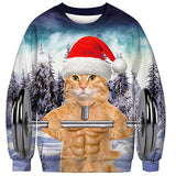 Black Christmas Sweater Vertical Stripes 3D Printed Sweater