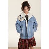Unisex Coat Lambswool Denim Coat