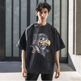 Mens Vintage T Shirt Summer Short Sleeve T-Shirt for Men and Women