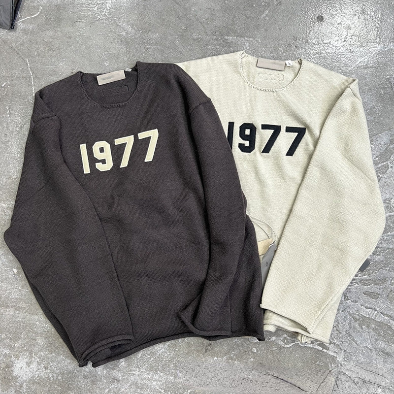 Fear of God Essentials 1977 Knit Hoodie round Neck Sweater Loose Large Size Men and Women