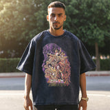 Mens Vintage T Shirt Short Sleeve T-Shirt Men's High Street