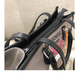 Chh Chrome Heart Leather Bag Splicing Embroidered Tote Bag