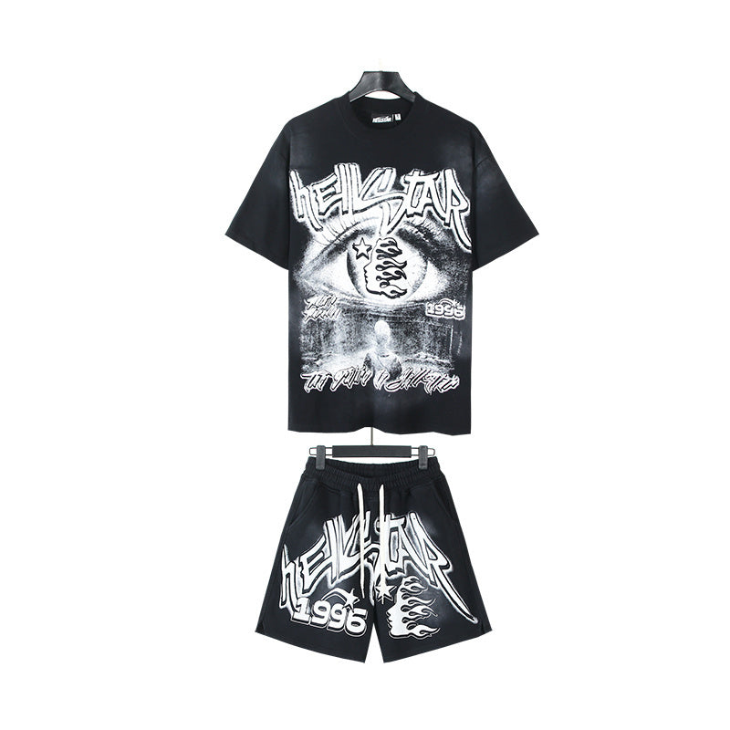 Hellstar T-Shirt And Shorts Two-Piece Set
