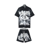 Hellstar T-Shirt And Shorts Two-Piece Set