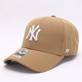 Dodgers and Yankees Baseball Cap 47brand Baseball Hat Men's Hard Top Big Logo NY Embroidered Wine Red