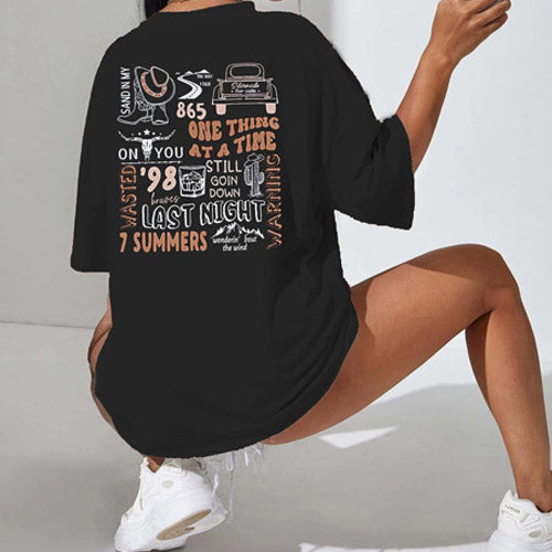 Cow Skull Shirts for Women Western Graphic T Shirts Oversize