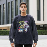Mens Vintage Long Sleeve Shirt Vintage Wash Long Sleeve T-Shirt