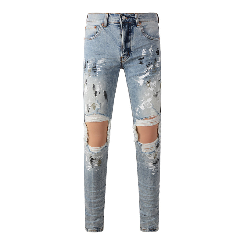 Purple Brand Jeans Pure Cotton High Street Trend #9100