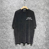 Amiri washed t-shirt hollywood pure letter short sleeves