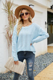 Women Pullover Sweater Hollow Knitted Sweater