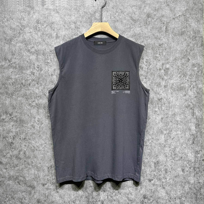 Amiri tank top simple logo square scarf printing