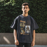 Mens Vintage T Shirt Half Sleeve T-Shirt Men