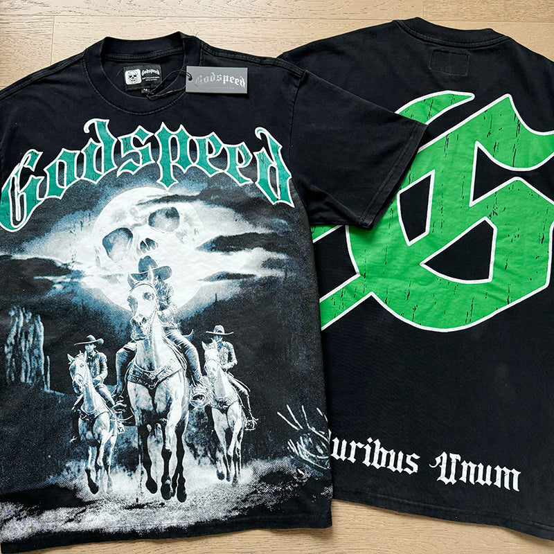 Godspeed T-Shirt Retro Fantasy Pattern