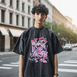 Mens Vintage T Shirt Printed Short Sleeve T-Shirt Men and Women