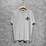 Amiri t shirts gray wolf cross printing short sleeve
