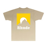 Rhude T Shirts Printed Trendy Pure Cotton