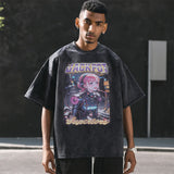 Mens Vintage T Shirt Cartoon Short Sleeve T-Shirt Men