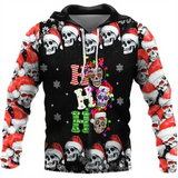 Black Christmas Sweater Christmas 3D Skull Print Hoodie