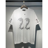 Amiri T Shirts Fashion Print Couple High Street