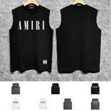 Amiri tank top letter spider printing