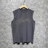 Amiri tank top black and white print