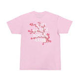 Anti Social Club T Shirt Peach Blossom Floral Letter Men's and Women's T-shirt Summer Short Sleeve