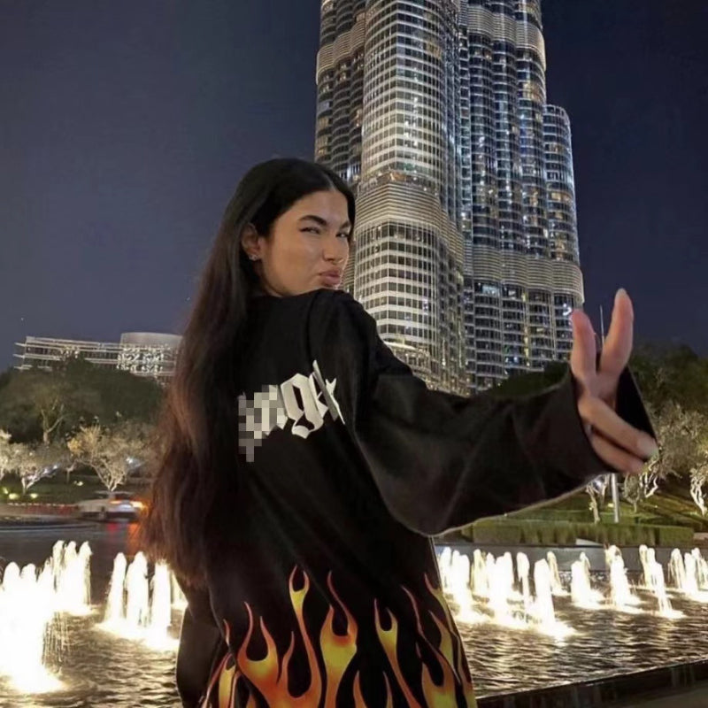 Palm Angels Sweatshirts Long Sleeve T-shirt Men and Women Loose Long Sleeve Jacket