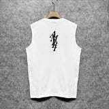 Amiri tank top with vertical overlapping letterprinting
