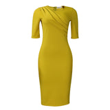 Women Dress Women's V-neck Solid Color plus Size Dress