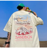 Men T Shirt Loose Heavy Cotton plus Size