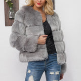 Women Fur Jacket Fashion Plush Coat