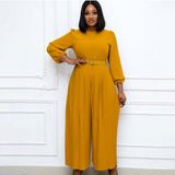 Women Co-Ords Autumn and Winter Solid Color Long Sleeve Jumpsuit