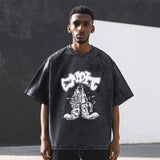 Mens Vintage T Shirt Short Sleeve Vintage Hip Hop