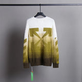 Off Ow Whtie Ombre Mohair Loose Sweater