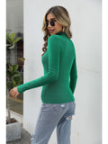 Women Work Business Casual Sweaters Wool Stretch Slim Knit Sweater