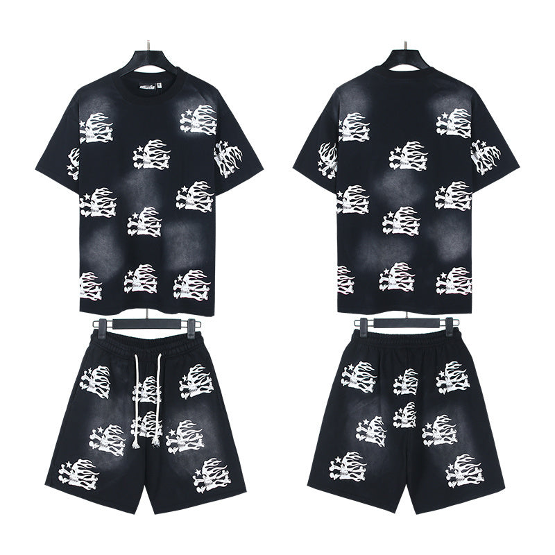 Hellstar T-Shirt And Shorts Two-Piece Set